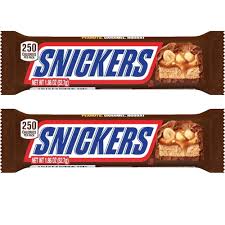 Snickers Milk Chocolate Candy Bars, Full Size, 1.86 oz. (PACK OF 2)