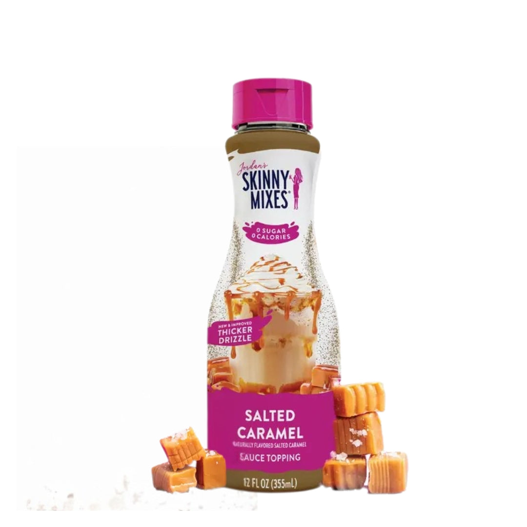 Salted Caramel Syrup Sauce For Coffee - Thicker Drizzle - Sugar Free Zero Calories - Gluten-Free, Keto Friendly Syrup (Salted Caramel)