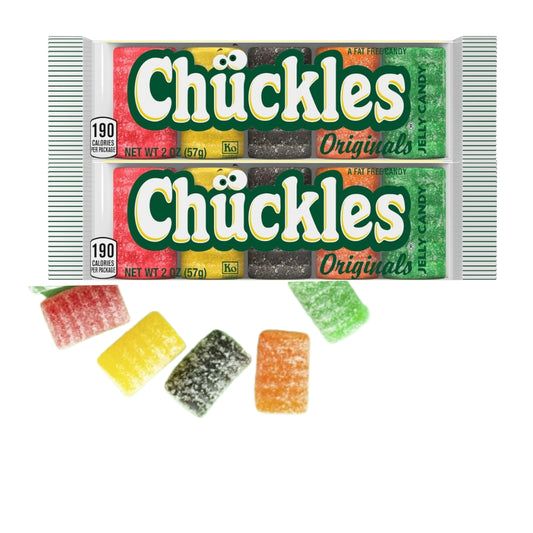 Chuckles Original Jelly Candies Sugar-coated, Fruity candy, 2 oz pack of 2