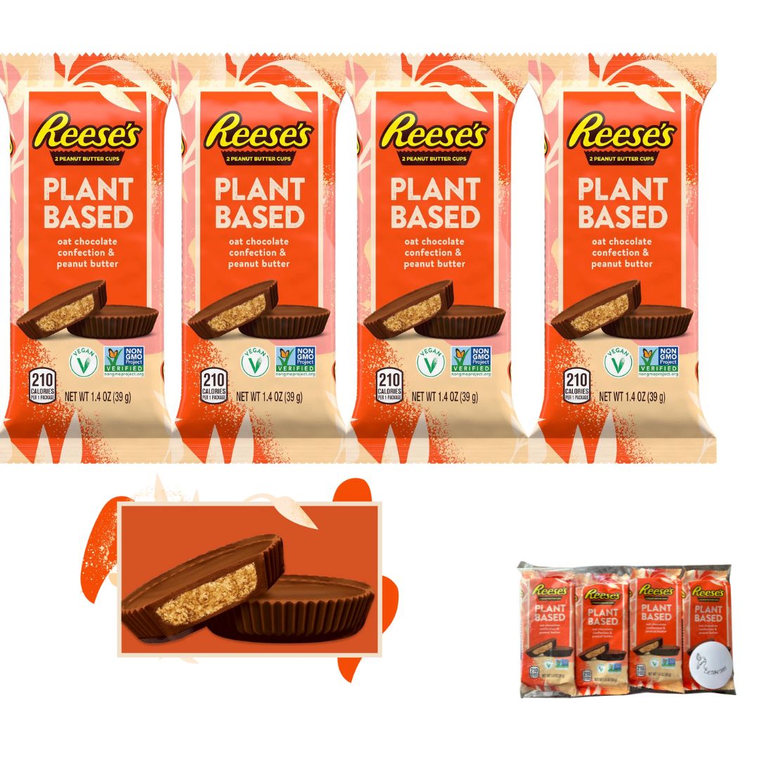 Reese. Plant Based Peanut Butter Cups, Pack of 4, Candy Packs, 1.4 oz.