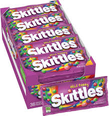 Skittles Wild Berry Fruity Chewy Candy Full Size Bulk Pack 2.17 oz., 36 ct.