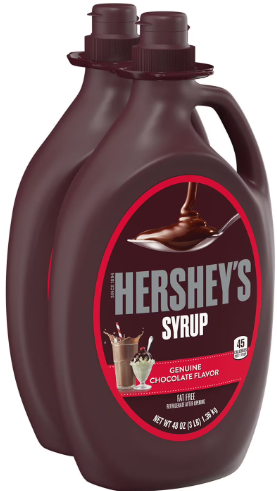Hershey's Chocolate Syrup 48 oz Bottles (2 Pack) – Classic Chocolate Dessert Topping & Drink Syrup – Ice Cream, Milk, Coffee & Baking