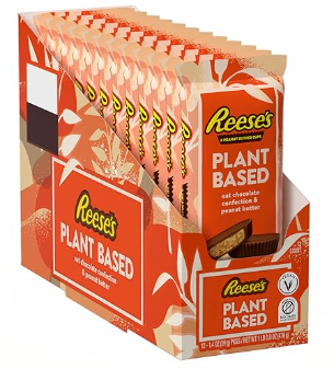 Reese's Plant Based Peanut Butter Cups, Pack of 12, Candy Packs, 1.4 oz.