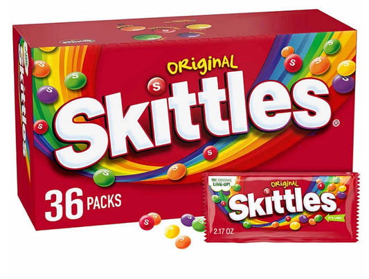 Skittles Original Fruity Chewy Candy, Full Size, 2.17 oz., 36 pk.