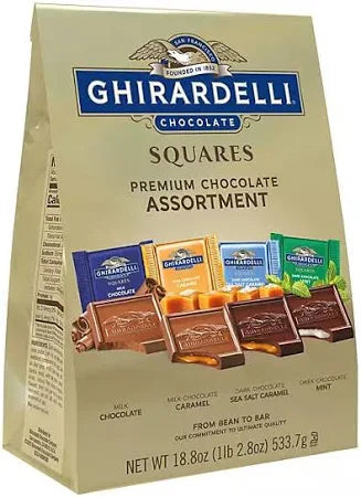 GHIRARDELLI Premium Chocolate Assortment Squares, 18.8 oz.